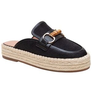 NEW $130 Linea Paolo Shiloh-L Leather Espadrille Women mule slip on loafer sz 7